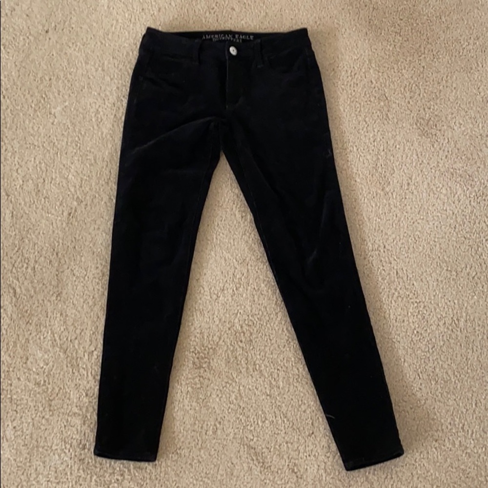 Black corduroy pants from American Eagle